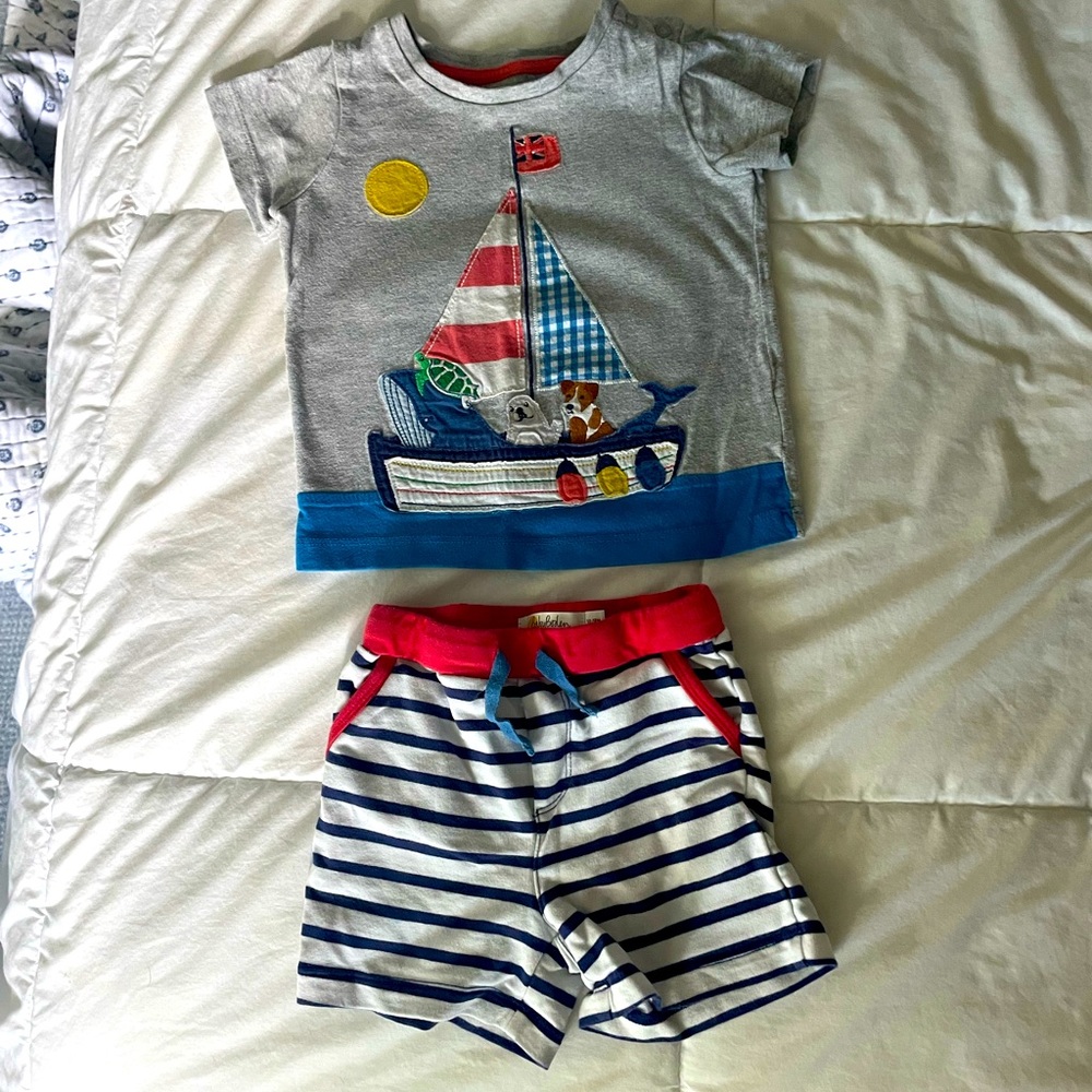 Mini Boden Tshirt & Short Set
